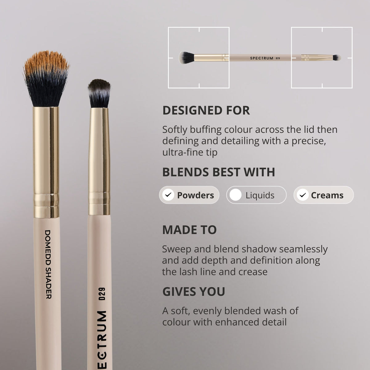 'The Eyes' 2-piece Dual-Ended Eye Brush Set