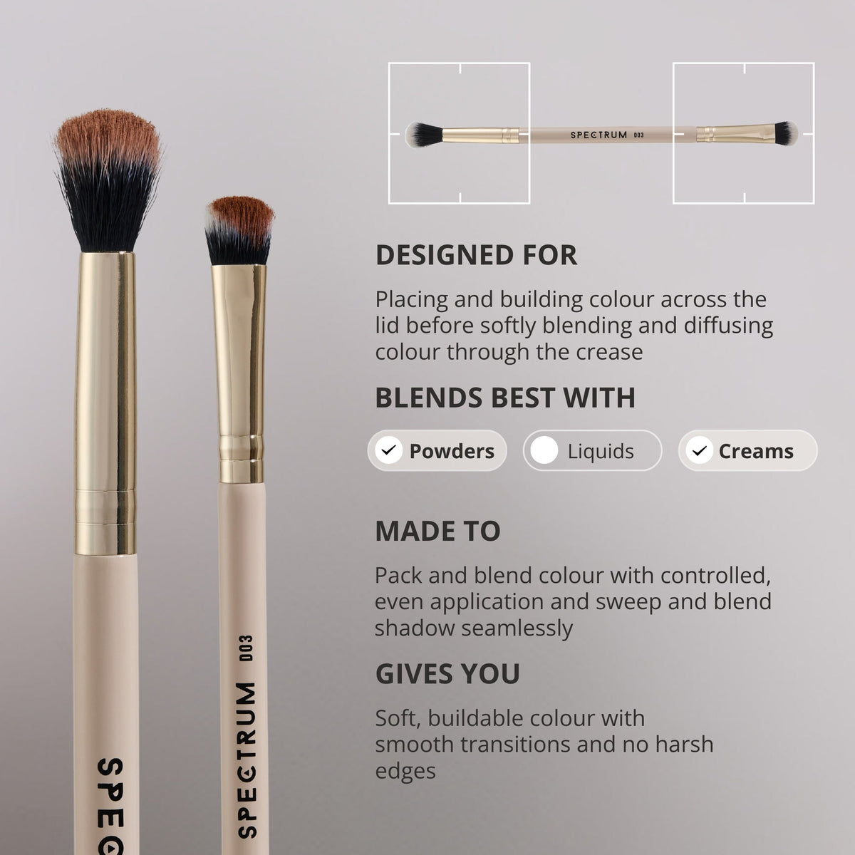 'The Eyes' 2-piece Dual-Ended Eye Brush Set