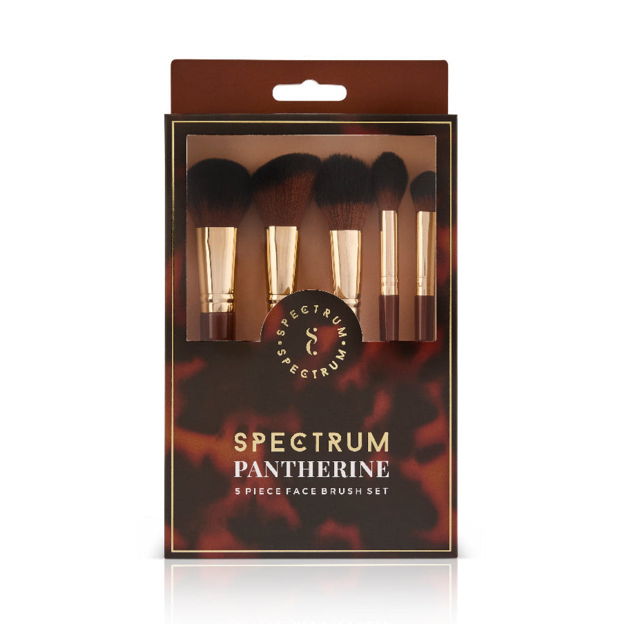 Pantherine 5 Piece Face Makeup Brush Set