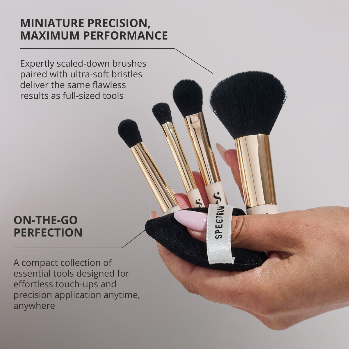 All About The Brush ’The Flawless Minis' 4-piece Brush and Powder Puff Set
