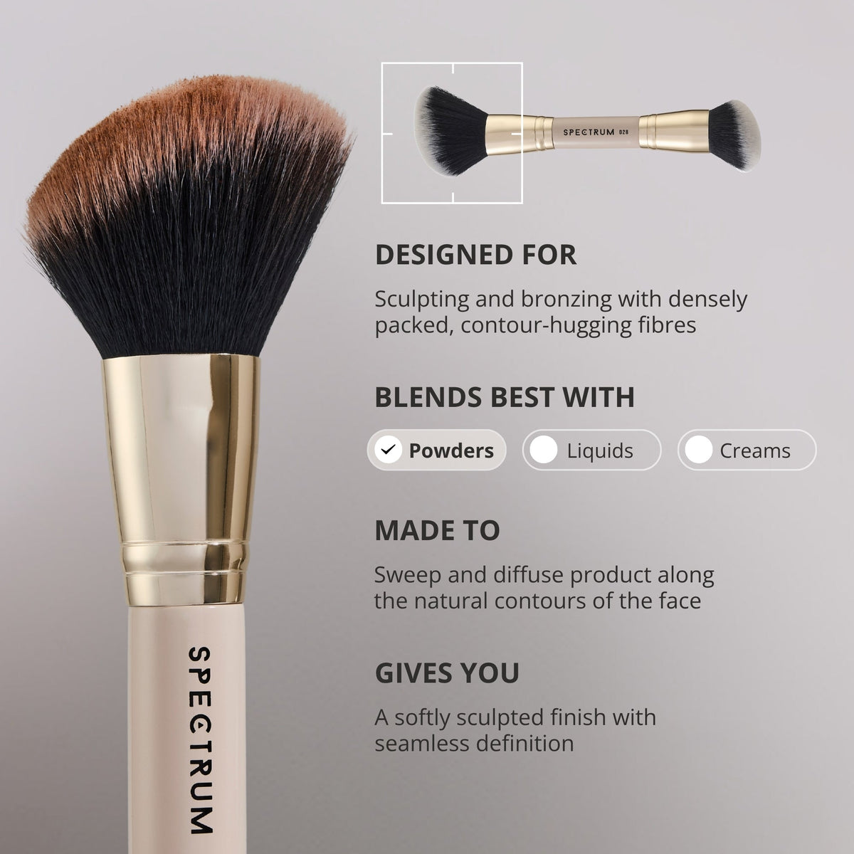 'The Complexion' Bronzer and Base Dual-Ended Brush