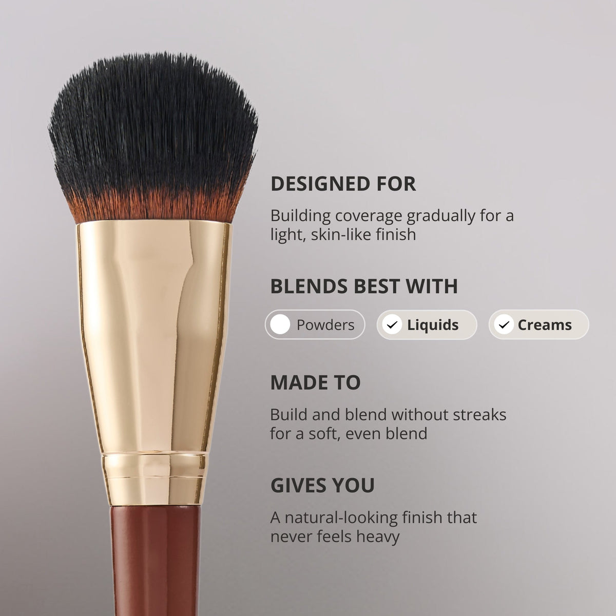 Pantherine D17 Large Duo Fibre Foundation Brush