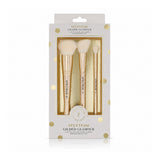 Gilded Glamour 3 Piece Luxe Dual Ended Makeup Brush Set