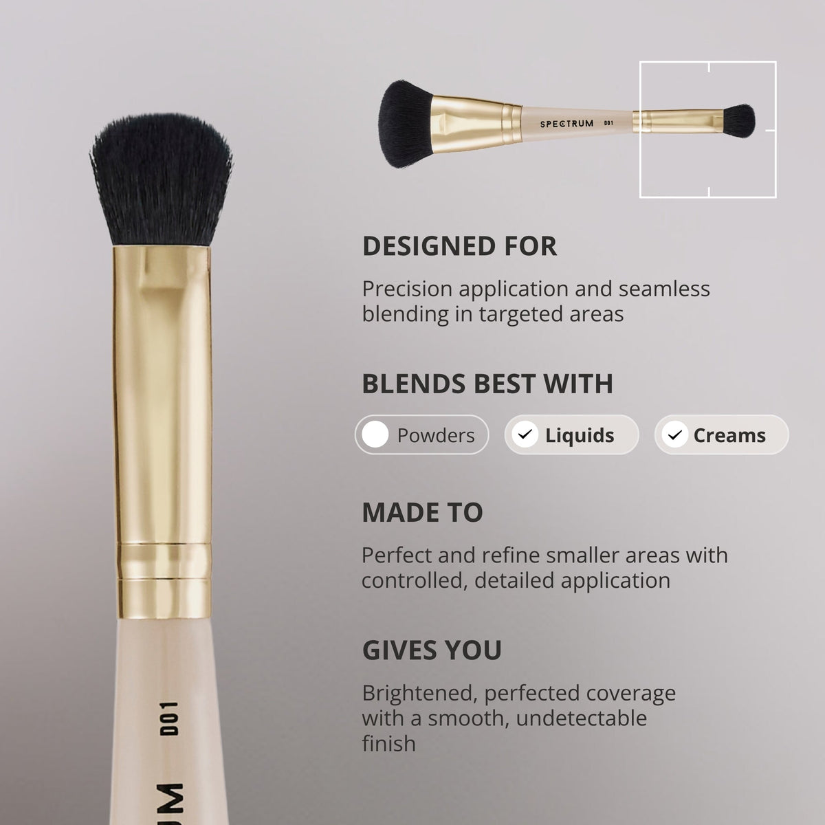 The Foundation & Concealer Dual-Ended Brush
