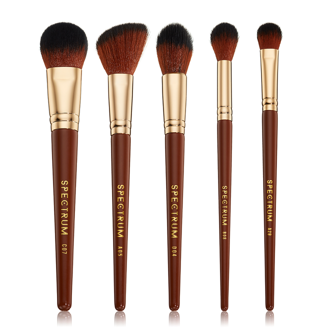 Pantherine 5 Piece Face Brush Set | Spectrum Collections Pantherine 5 Piece Face Brush Set | Spectrum Collections