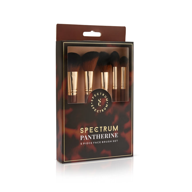 Pantherine 5 Piece Face Makeup Brush Set