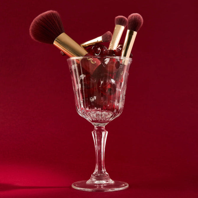 Very Cherry 4 Piece Mini On-The-Go Brush Set.