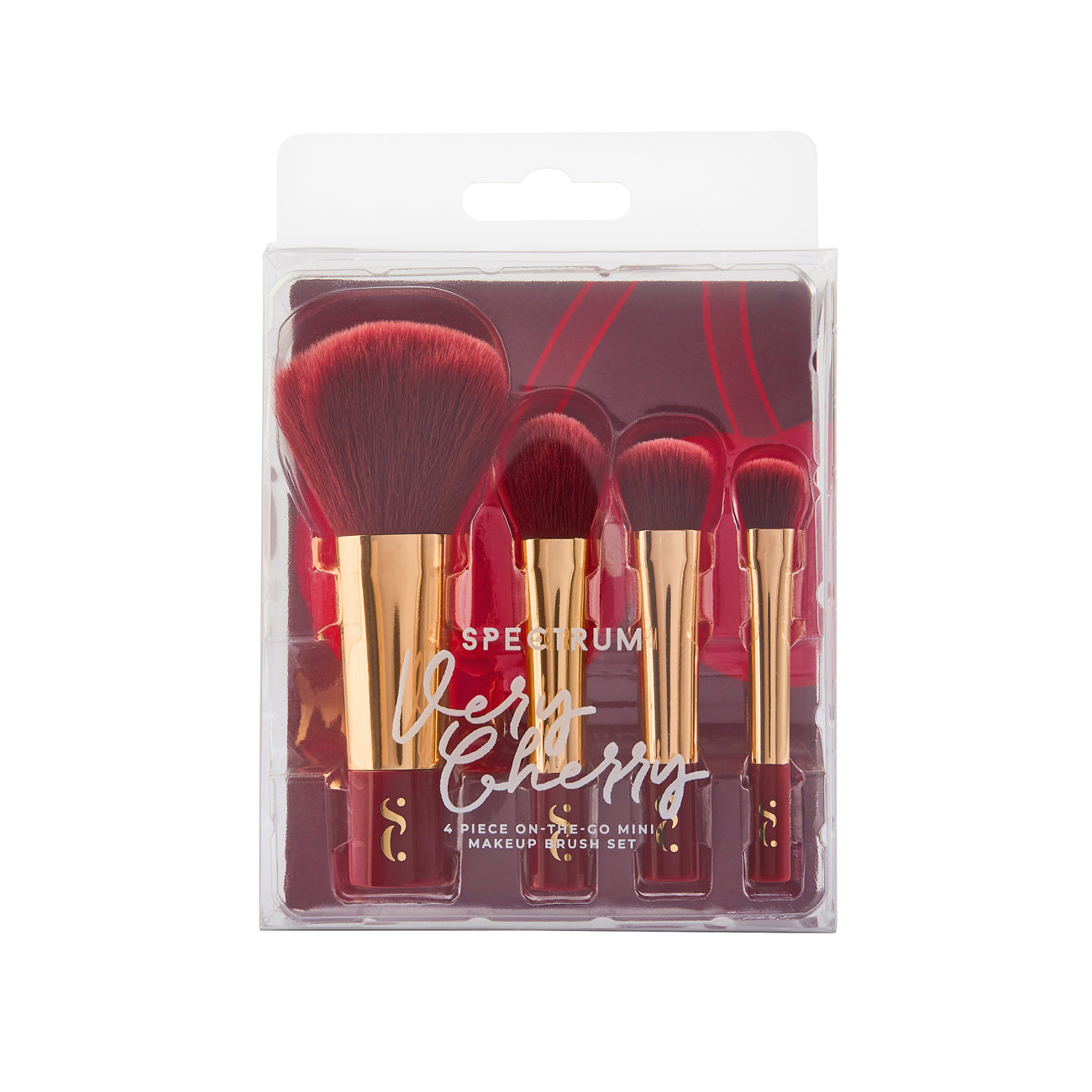 Very Cherry 4 Piece Mini On-The-Go Brush Set. – Spectrum