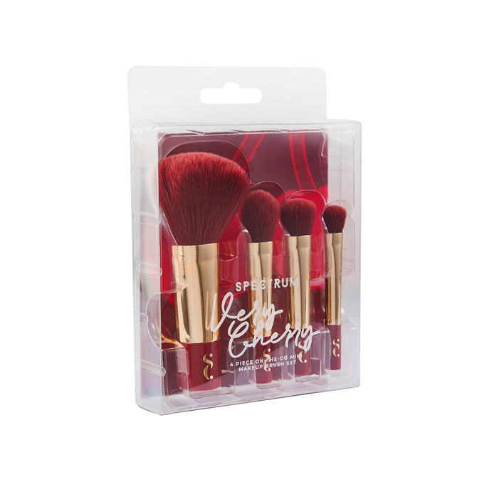 Very Cherry 4 Piece Mini On-The-Go Brush Set.