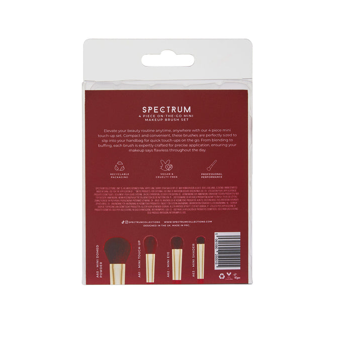 Very Cherry 4 Piece Mini On-The-Go Brush Set.